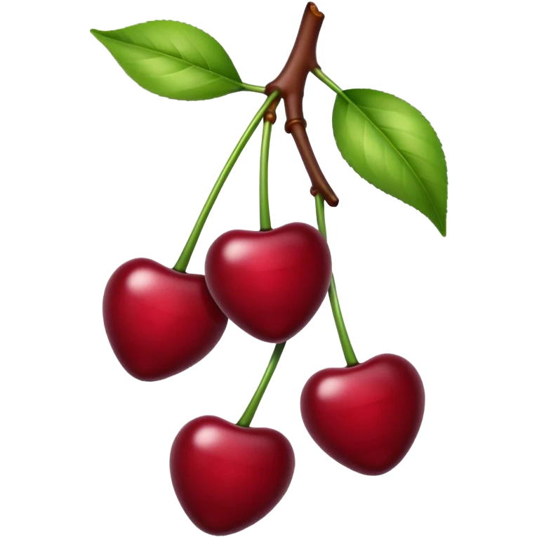 slighly more burgandy cherry red emoji