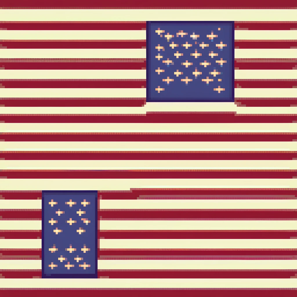American flag with stars and stripes emoji