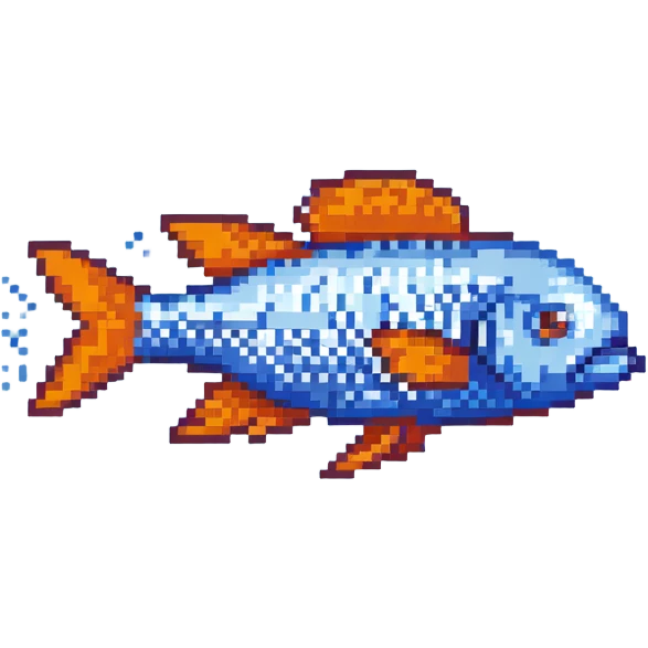 blue fish swimming emoji