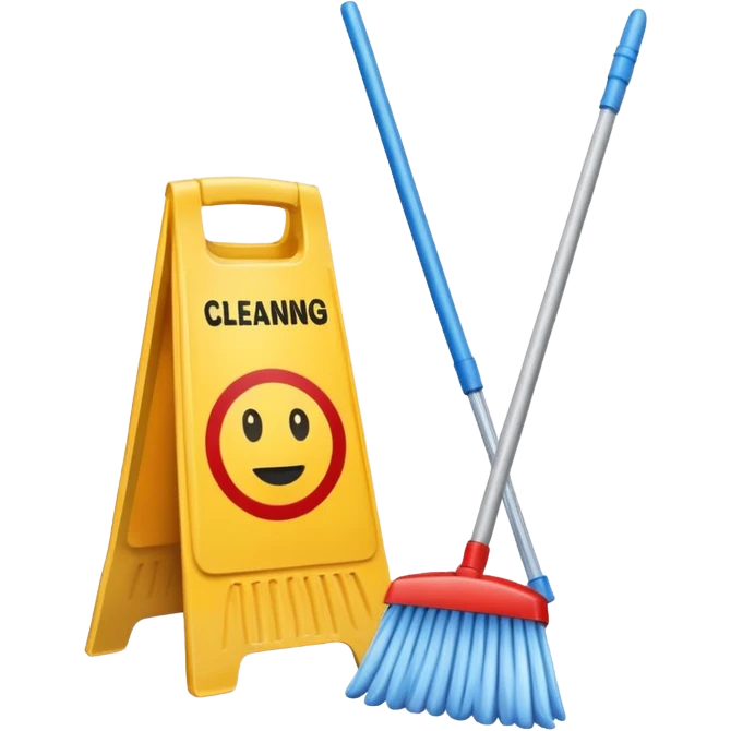 Cleaning only sign
 emoji