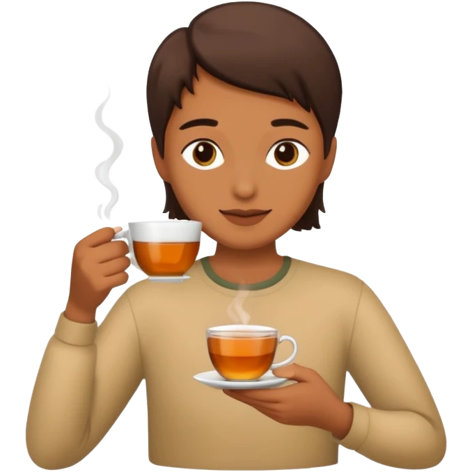 Tomando té emoji