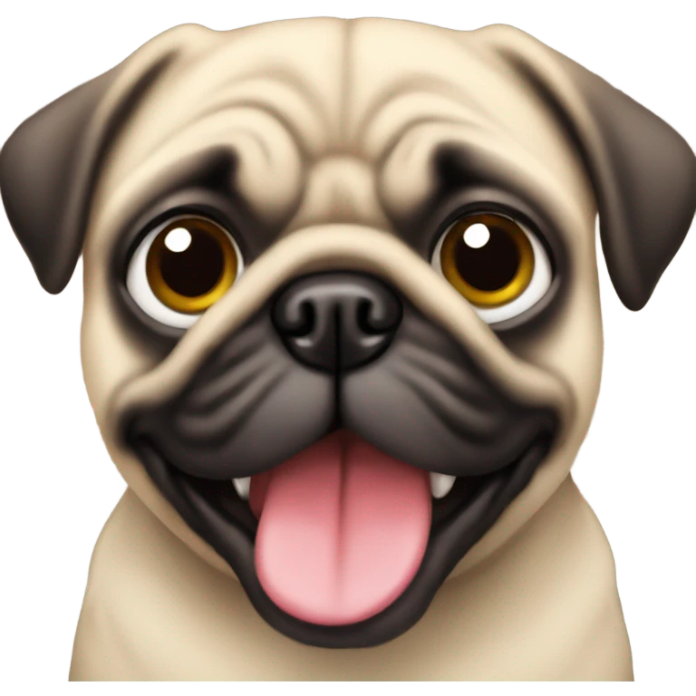 Cute pug emoji