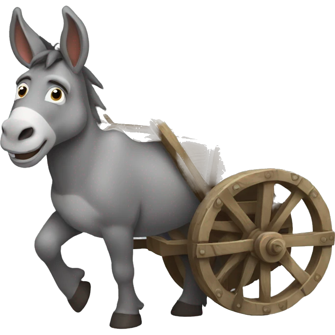 donkey in a mine cart emoji