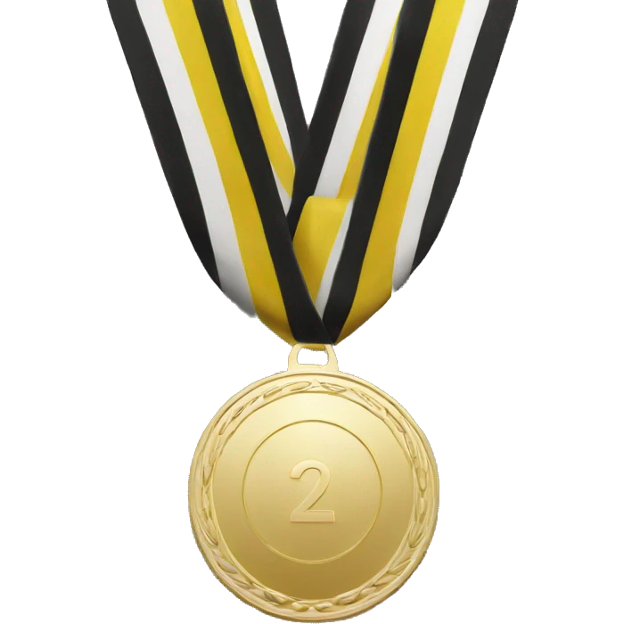 black & white medal emoji