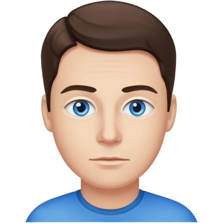 Julian Garner with blue eyes emoji