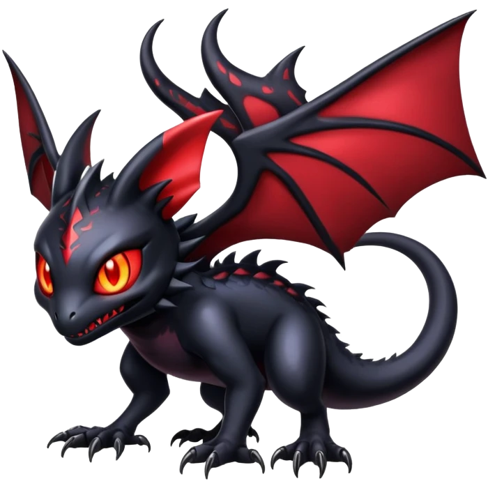 Shiny Epic Badass Gothic Dark Evil Noibat-Salandit-Darkrai-Litten-Hybrid emoji