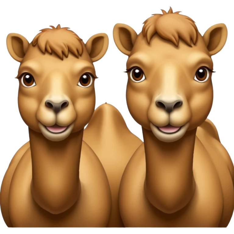 High resolution camels without fur emoji