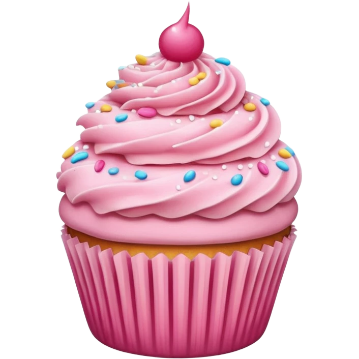 Cupcake with pink icing emoji