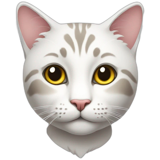serene feline on white emoji