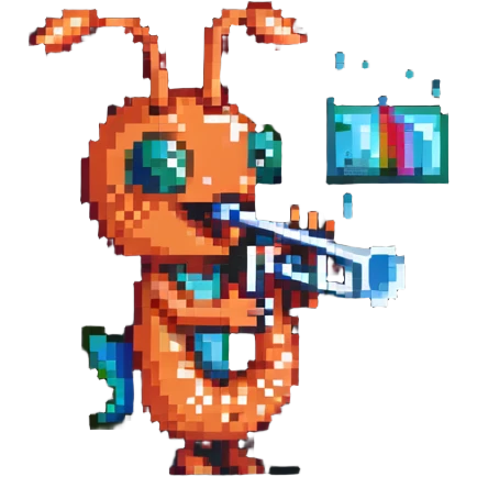 shrimp playing the trumpet emoji
