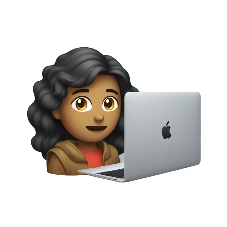 persona con una macbook emoji