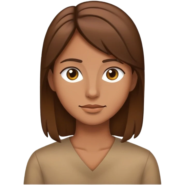 Sexy body brown hair  emoji