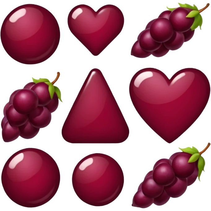 бордовый стикер пак emoji