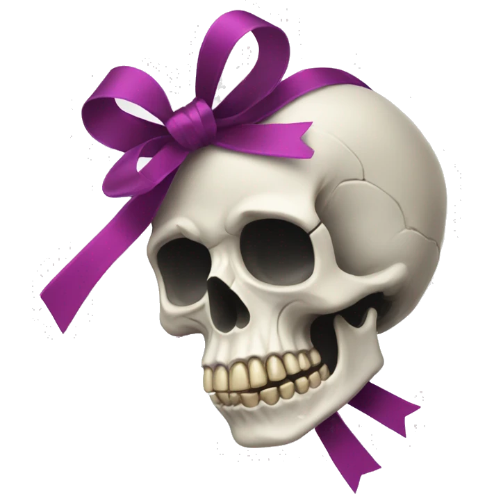scull with a ribbon  emoji