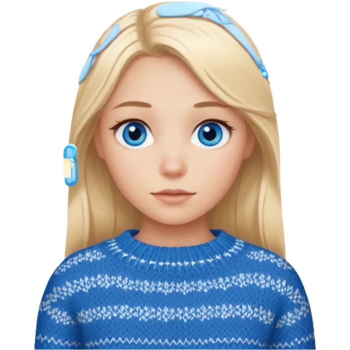 scandinavian girl with scandinavian clothes emoji