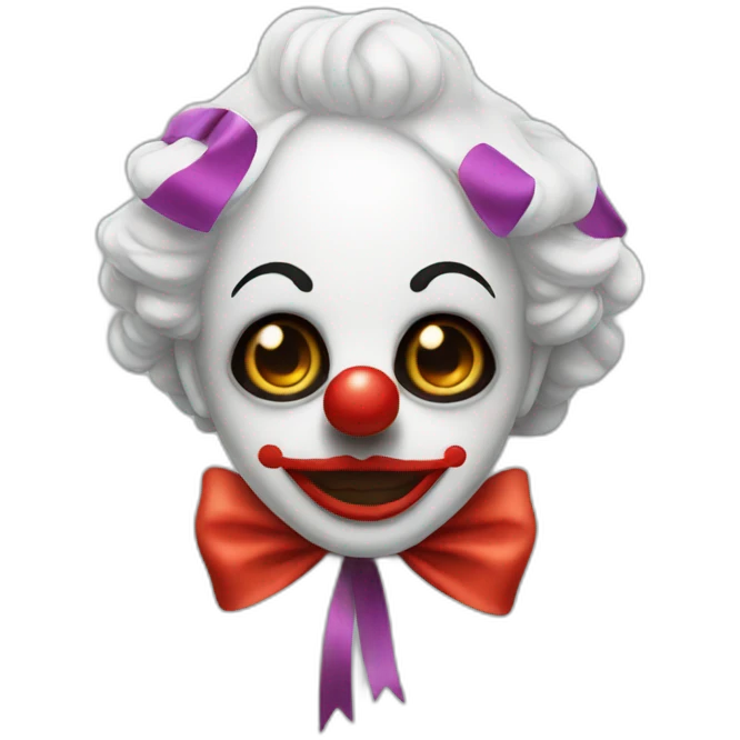 clown with ribbon emoji