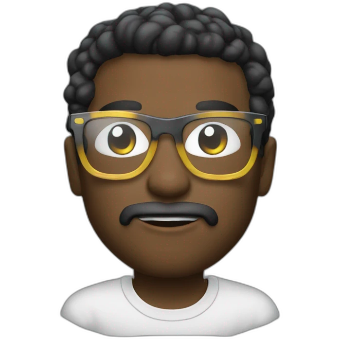Pop smoke avec des lunettes emoji