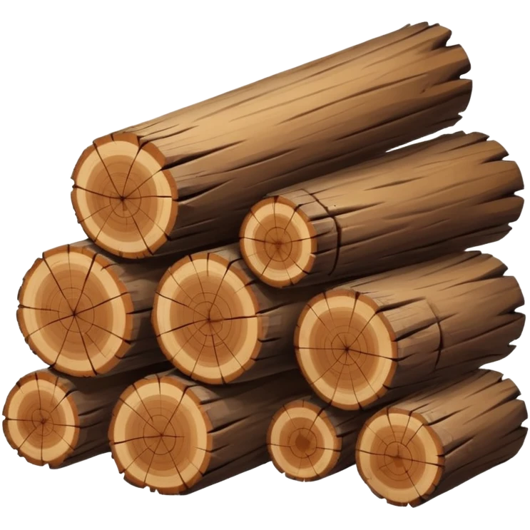 worn wood logs emoji
