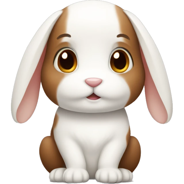 brown and white rabbit emoji