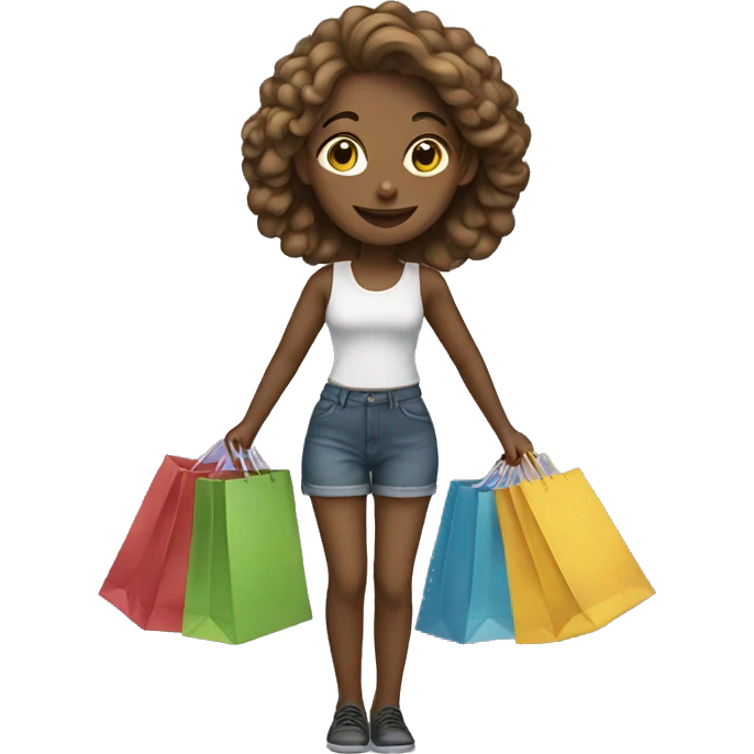 Girl with shopping bags emoji