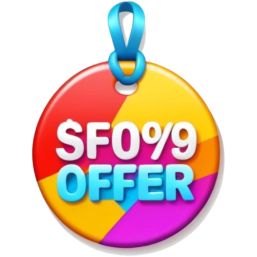 special offer tag, discount label, sale promotions emoji