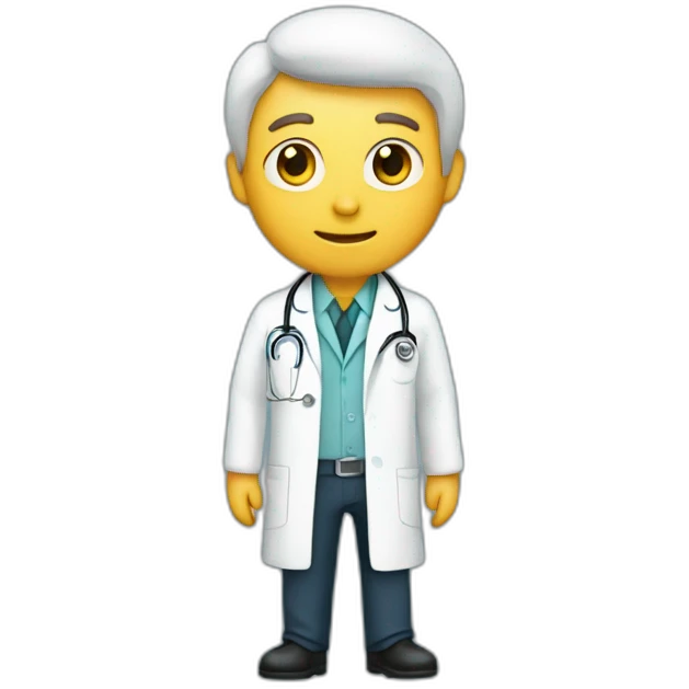 Doctor with the letters “MEDIFIN” on his clothes emoji