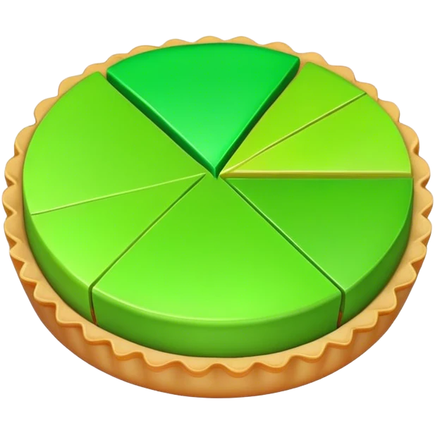 Green pie chart emoji