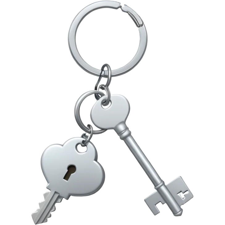 big key with home keychine emoji