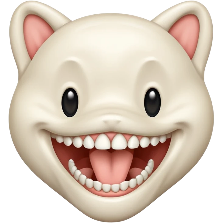 Make the canine teeth longer emoji