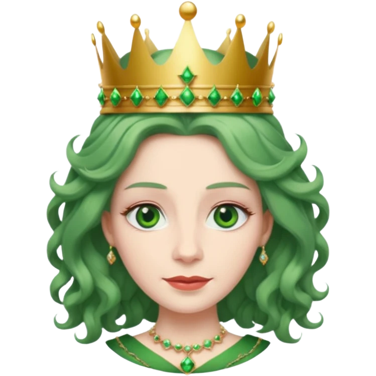 The queen with vine-like hair emoji