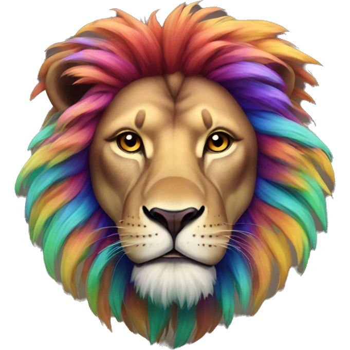 Trippy lion emoji