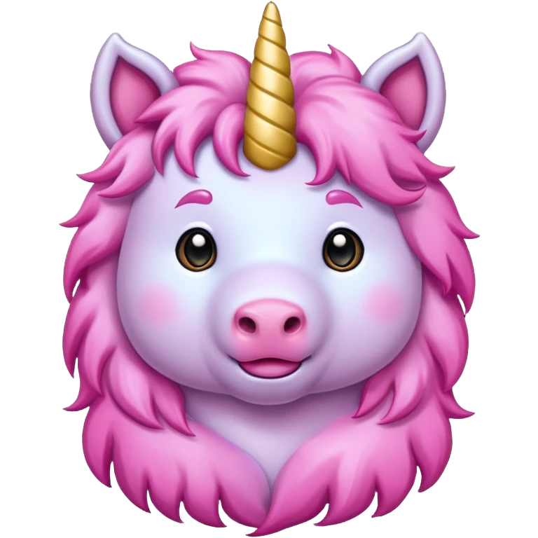 A pink big unicorn bear emoji