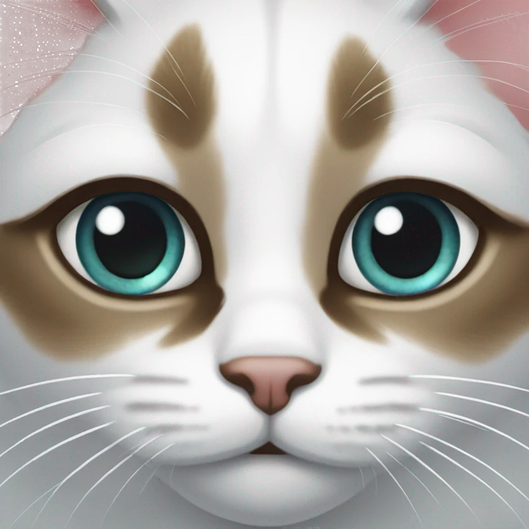 Long kitty with dilated pupils  emoji