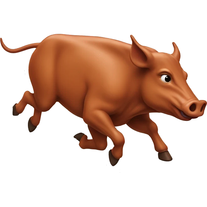 Razorback Jumping over Longhorn emoji