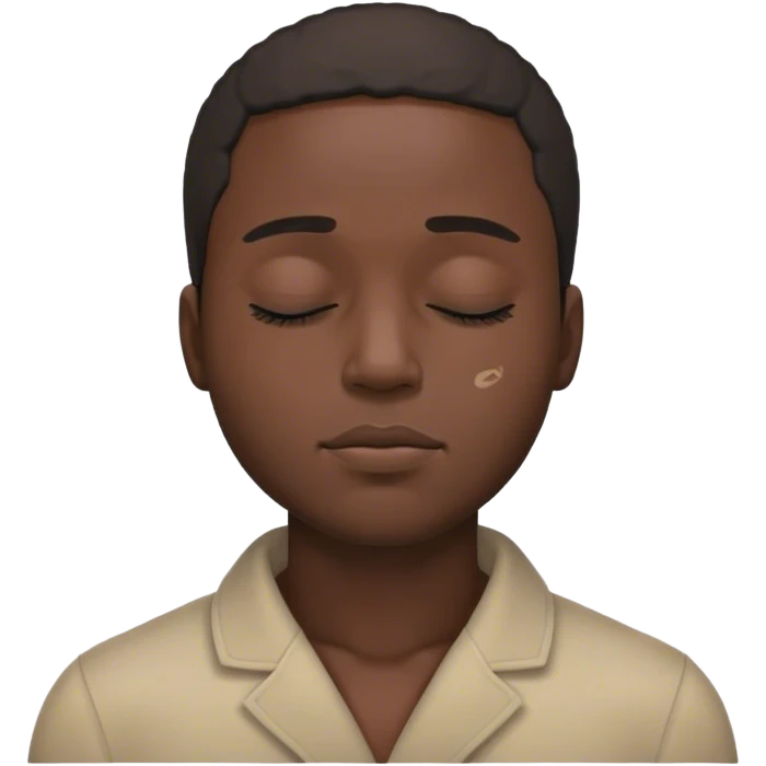 black man with closed eyes emoji