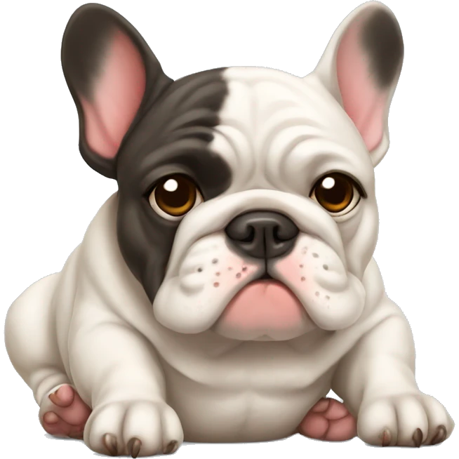 sleepy frenchie bulldog emoji