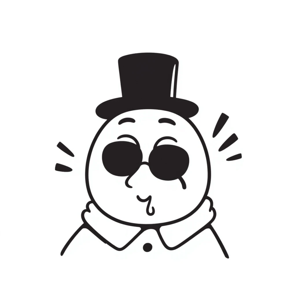 King Dedede drooling, hand-drawn doodle style, very goofy emoji