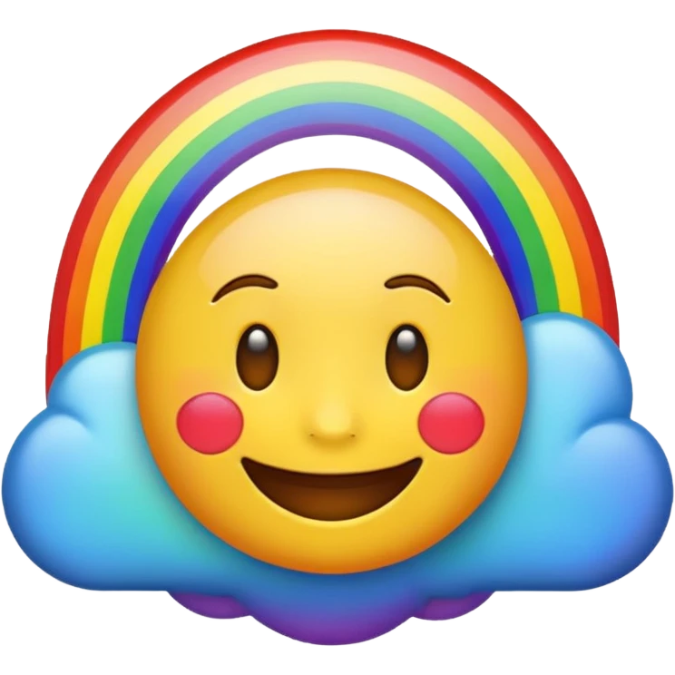 emoji with rainbow  emoji