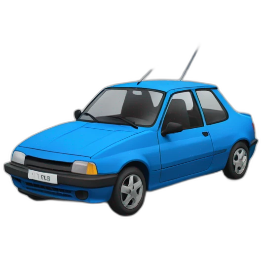 Drifting blue renault emoji