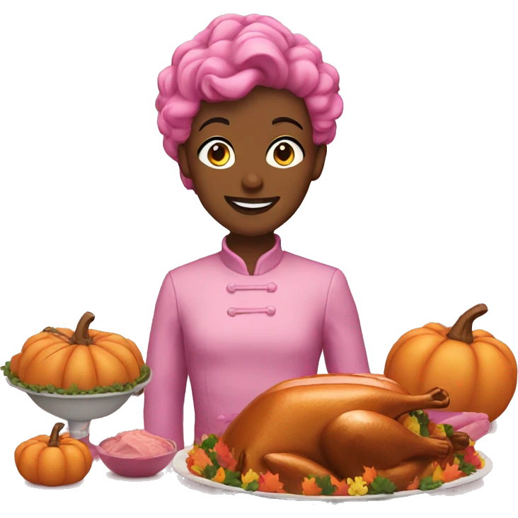 pink thanksgiving emoji
