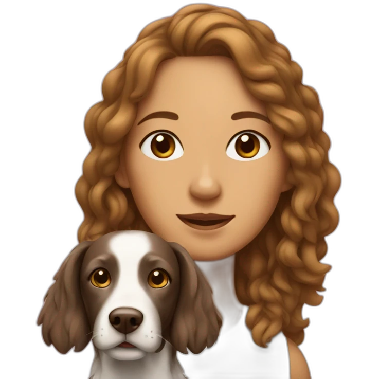 Woman with sprocker emoji