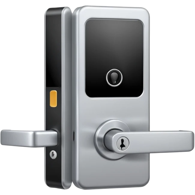 Electronic Door Lock System with card insert only screen no key hole emoji