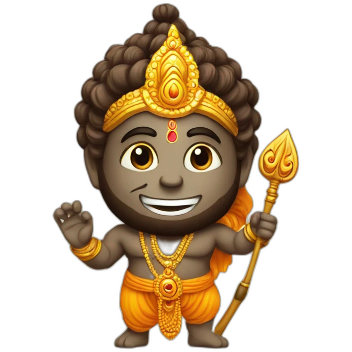 Hanumanji with lord rama emoji