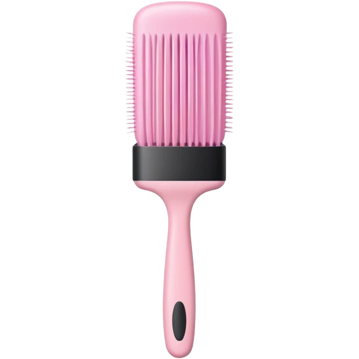 light pink cylindrical hair brush, minimal design emoji