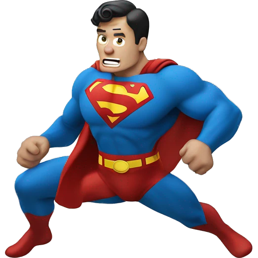 Superman farting emoji