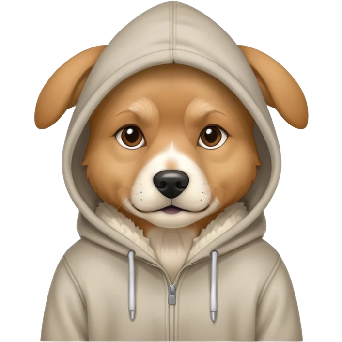 Dog in a hoodie emoji
