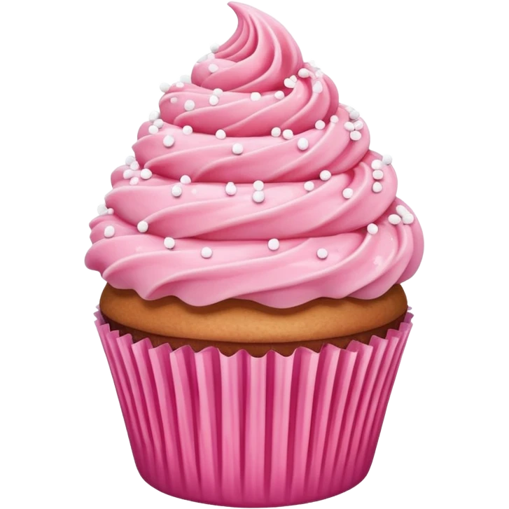 Cupcake with pink icing emoji