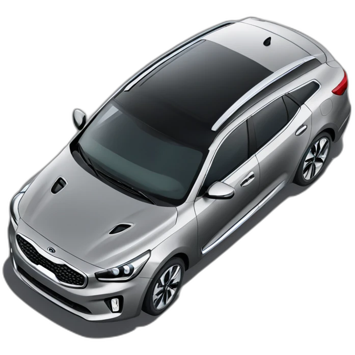 cartoon grey kia k5 car isometry emoji