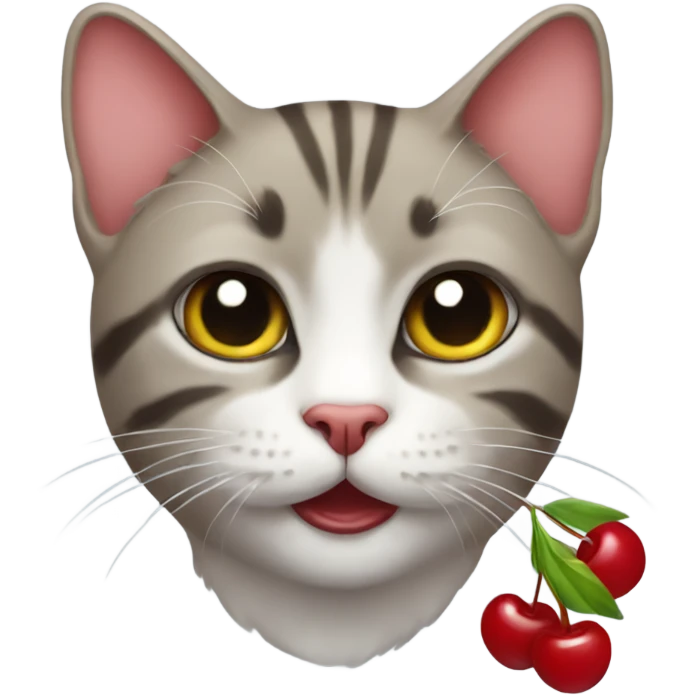 Cat with cherries emoji
