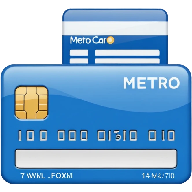 generate an ios genmoji of  a metro card emoji